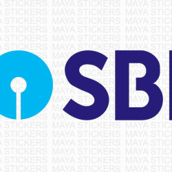 SBI logo stickers for cars, bikes, laptops, glass, wall