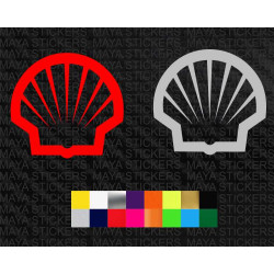 Shell logo decal stickers for cars, bikes and helmets ( Pair of 2 stickers )