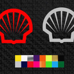 Shell logo decal stickers for cars, bikes and helmets ( Pair of 2 stickers )