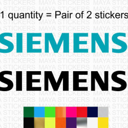 SIEMENS logo stickers in for cars, bikes, laptops and others ( Pair of 2 )