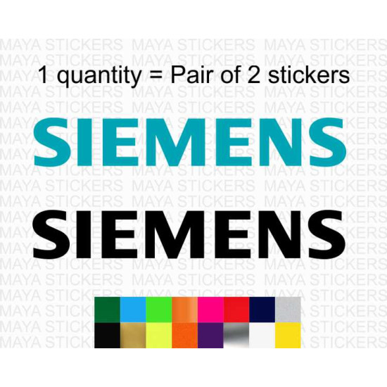 SIEMENS logo stickers in for cars, bikes, laptops and others ( Pair of 2 )