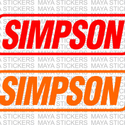 Simpson performance products logo stickers for cars and bikes ( Pair of 2 )