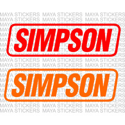 Simpson performance products logo stickers for cars and bikes ( Pair of 2 )