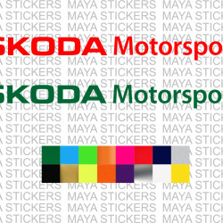 Skoda Motorsport logo car stickers ( Pair of 2 )