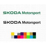 Skoda Motorsport latest variant logo car sticker ( Pair of 2 )
