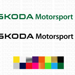Skoda Motorsport latest variant logo car sticker ( Pair of 2 )