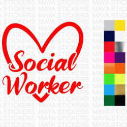 Social worker decal sticker for cars, motorcycles, laptops and others