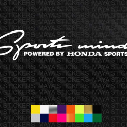 Sports Mind powered by Honda sports decal 
