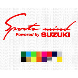 Sports mind powered by suzuki stickers for cars and bikes