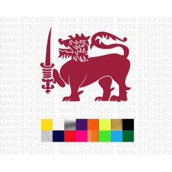 Sri Lanka lion emblem sticker for cars, motorcycles, laptops and others