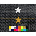 Star and stripes sticker for Bikes, royal enfield, cars ( Pair of 2 )