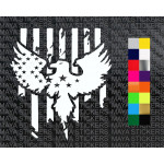 Star, stripes and eagle flag pattern design sticker in custom colors and sizes