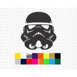 Stormtrooper sticker / decal for bikes, cars, laptop. Custom colors available