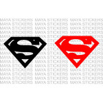 Superman logo decal stickers for cars, bikes, laptops ( Pair of 2 stickers )