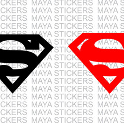 Superman logo decal stickers for cars, bikes, laptops ( Pair of 2 stickers )