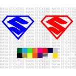 Superman style suzuki logo stickers for suzuki cars and Bikes ( pair of 2)