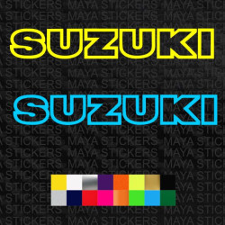 Suzuki outline logo decal sticker for Motorcycles and Cars  ( Pair of 2 stickers ) 