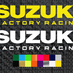 Suzuki factory racing logo sticker for cars, bikes, helmets ( Pair of 2 stickers )