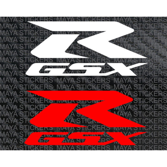 Suzuki GSXR logo stickers in custom colors ad sizes