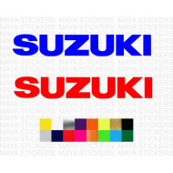 Suzuki text logo decal sticker for cars, scooters, motorcycles, helmets and others (pair of 2)