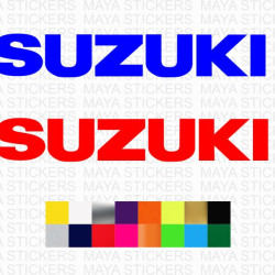 Suzuki text logo decal sticker for cars, scooters, motorcycles, helmets and others (pair of 2)