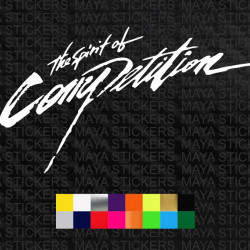 The spirit of competition decal sticker for cars, motorcycles, laptops and others