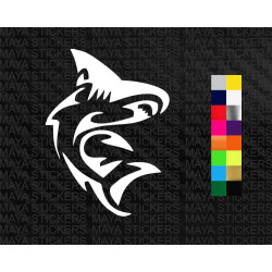 Tribal Shark design decal sticker for cars, bikes, laptops