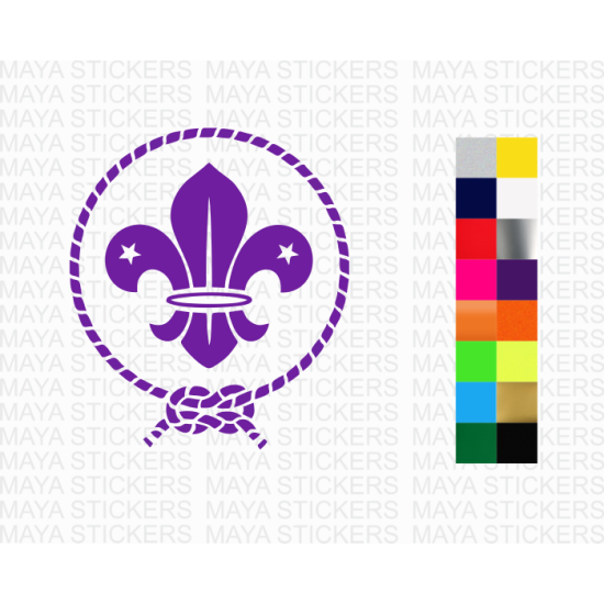 World scouts emblem decal and stickers available in custom colors