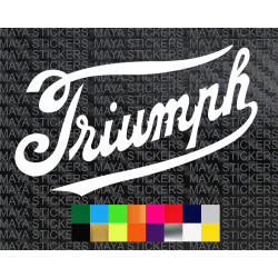 Old triumph 1907 cursive font logo sticker