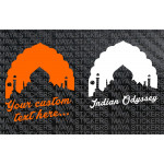 Taj Mahal silhoutte sticker with custom text