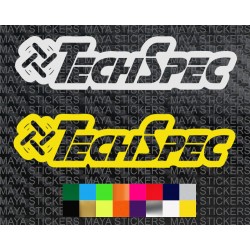 Techspec logo decal stickers in custom colors and sizes