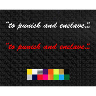 To punish and enslave barricade transformer decal sticker
