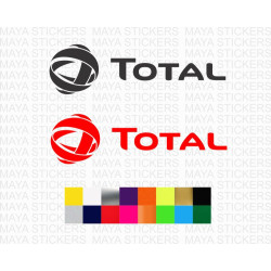 Total Oil logo stickers for cars and motorcycles ( Pair of 2 )