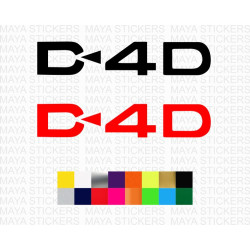 Toyota D4D logo car stickers ( Pair of 2 )