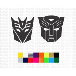 Transformer Autobot and decepticon logo sticker for cars, bikes, laptops