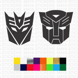 Transformer Autobot and decepticon logo sticker for cars, bikes, laptops