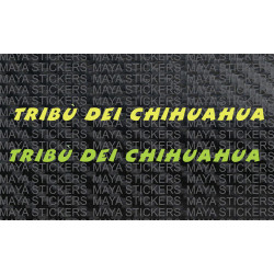 Tribu de chihuahua valentino rossi sticker for bikes and helmets ( Pair of 2 )