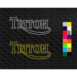 Triton - Triumph Norton logo decal motorcycle stickers ( Pair of 2 )