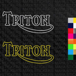 Triton - Triumph Norton logo decal motorcycle stickers ( Pair of 2 )