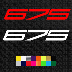 675 logo decal sticker for Street triple 675 and daytona 675 ( Pair of 2 )