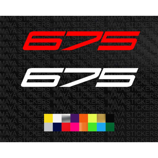 675 logo decal sticker for Street triple 675 and daytona 675 ( Pair of 2 )