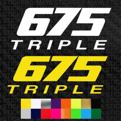 Triumph 675 triple logo stickers for Daytona and Street Triple