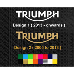 Triumph new text logo stickers for motorcycles and helmets ( Pair of 2 stickers )