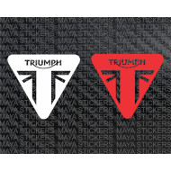 Triumph triangular logo sticker for motorcycles and helmets D1