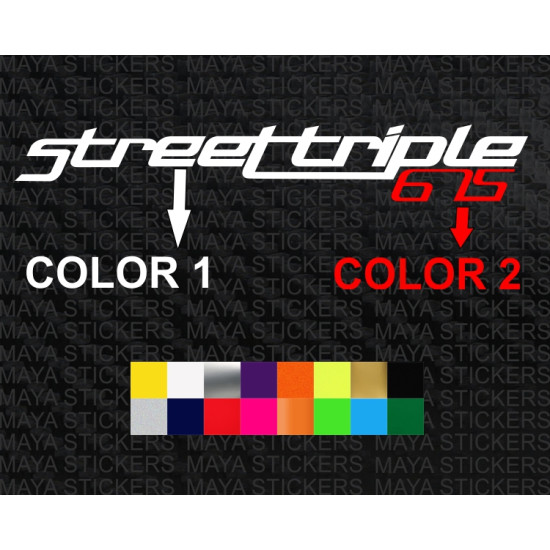 StreetTriple 675 new logo sticker in custom colors and sizes ( Pair of 2 )