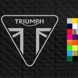 Triumph triangular logo bike and helmet stickers