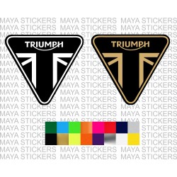 Triumph dual color logo sticker in custom colors and sizes