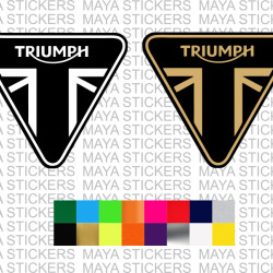 Triumph dual color logo sticker in custom colors and sizes