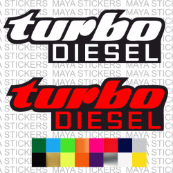Turbo diesel stickers for cars in custom colors