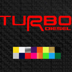 Turbo diesel logo stickers for cars